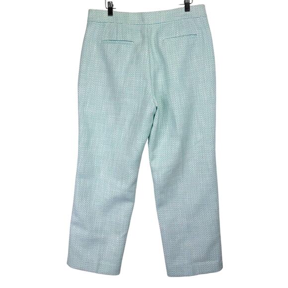 J.Crew Womens Tweed Pants Cropped Straight Leg Mint Green 10 Schoolboy Preppy - Picture 6 of 12